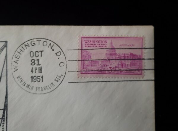 1951 Princess Elizabeth Queen Elizabeth II Royal Visit Washington DC Envelope UK - Image 7