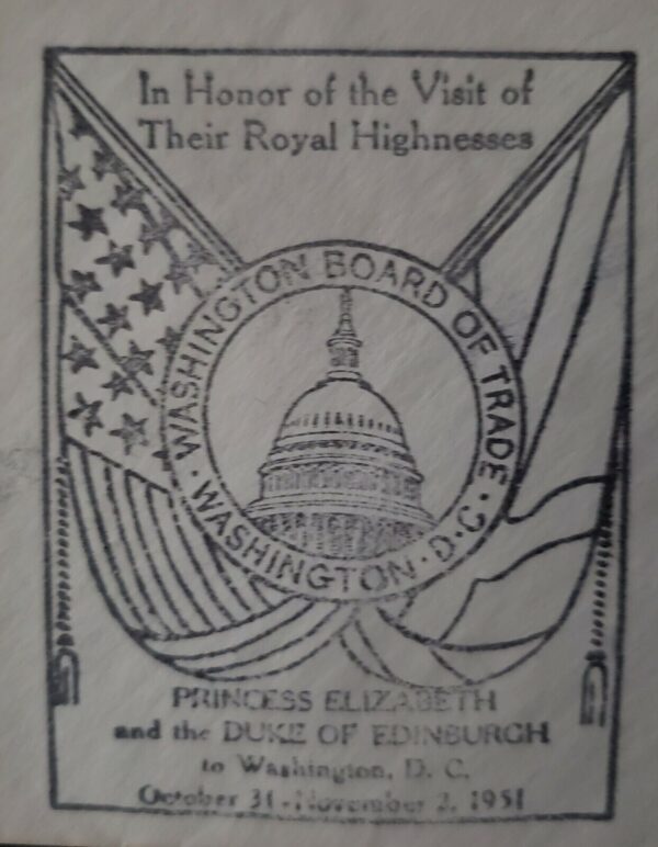 1951 Princess Elizabeth Queen Elizabeth II Royal Visit Washington DC Envelope UK - Image 10