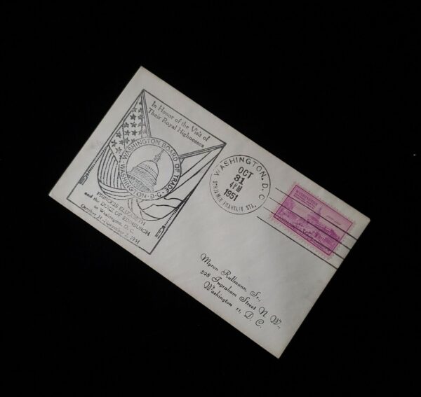 1951 Princess Elizabeth Queen Elizabeth II Royal Visit Washington DC Envelope UK - Image 12