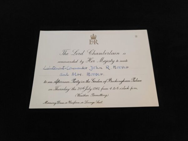 1961 Queen Elizabeth II Royal Buckingham Palace Invitation Party British Royalty