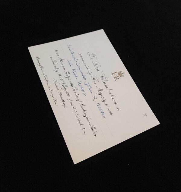 1961 Queen Elizabeth II Royal Buckingham Palace Invitation Party British Royalty - Image 2