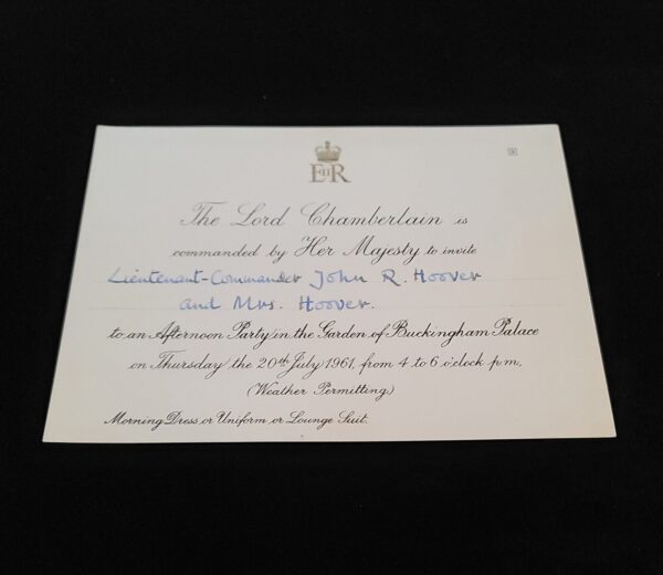 1961 Queen Elizabeth II Royal Buckingham Palace Invitation Party British Royalty - Image 4