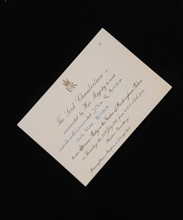 1961 Queen Elizabeth II Royal Buckingham Palace Invitation Party British Royalty - Image 8