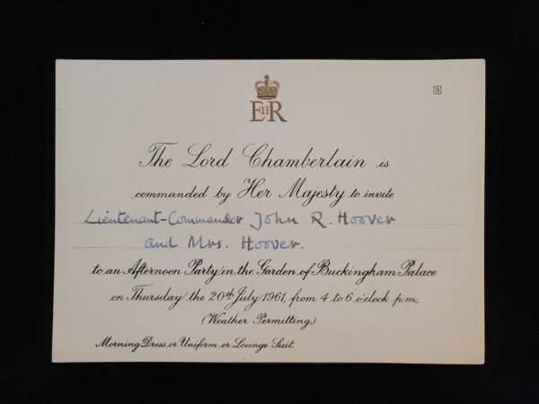 1961 Queen Elizabeth II Royal Buckingham Palace Invitation Party British Royalty - Image 10