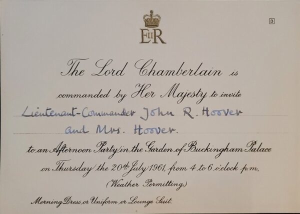 1961 Queen Elizabeth II Royal Buckingham Palace Invitation Party British Royalty - Image 19