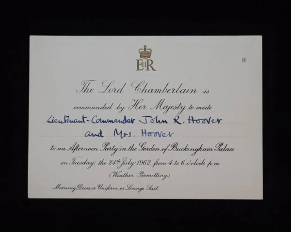 Queen Elizabeth II Invitation Buckingham Palace Garden Party British Royalty UK