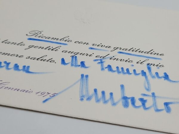 Umberto II Signed Royal Card Autographed King of Italy Emperor Ethiopia Royalty - Image 22