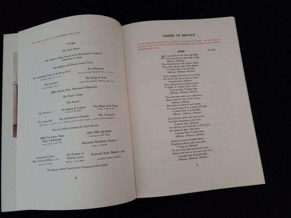 1988 Statutes Order The British Empire Booklet Elizabeth II Service Dedication - Image 12