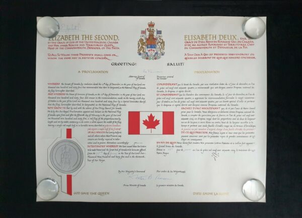 Rare 1965 Queen Elizabeth II Royal Canadian Proclamation Order Decree Document