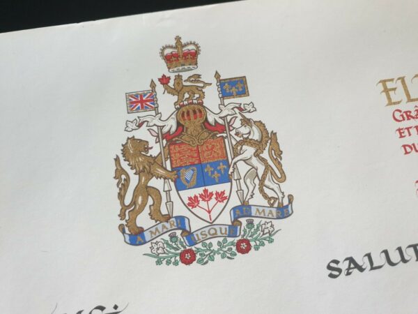 Rare 1965 Queen Elizabeth II Royal Canadian Proclamation Order Decree Document - Image 2