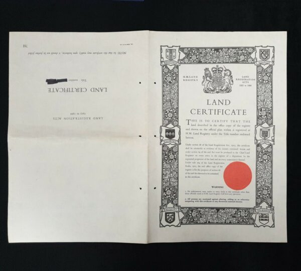 Rare HM Queen Elizabeth II ERII Royal Crown Land Grant Royalty Document Seal UK - Image 2