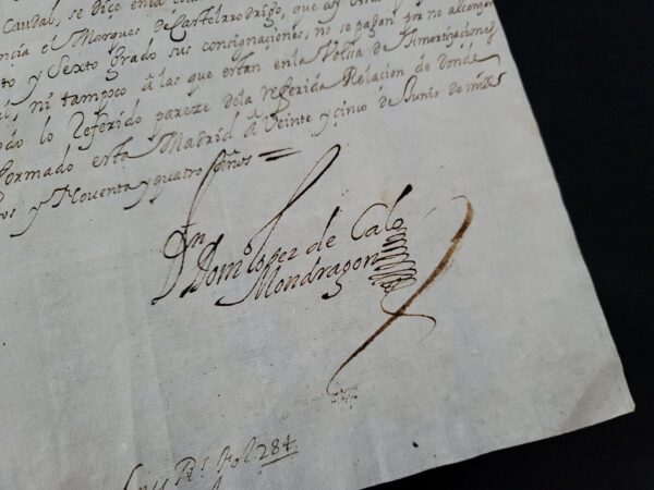 Royalty Spanish King Signed Antique Royal Seal Charles II Spain Letter Document - Image 8