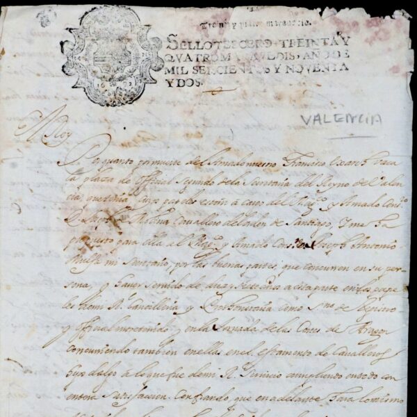 1692 King Charles II Spain Signed Document Royal Manuscript Autograph Royalty ES - Image 5