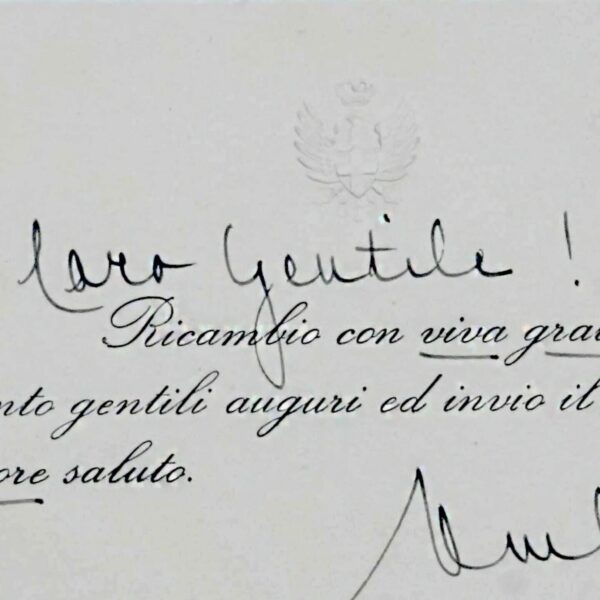 1954 King of Italy Umberto II Signed Christmas Card Italian Royalty Autograph IT - Image 9