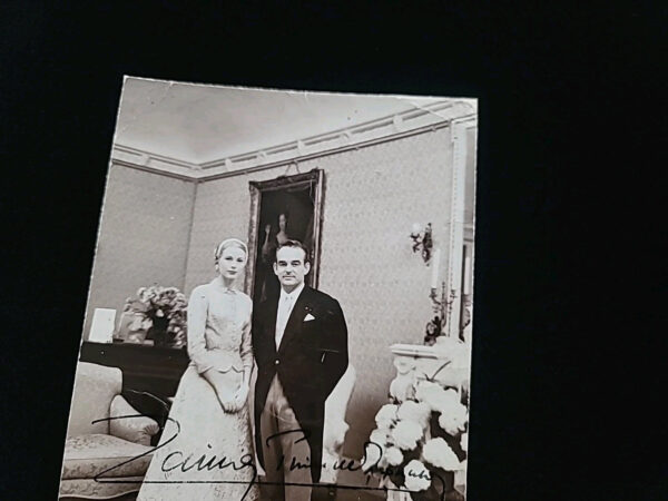 1956 Princess Grace of Monaco Signed Prince Rainer Autographed Wedding Day Photo - Image 8