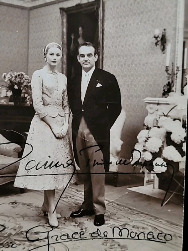 1956 Princess Grace of Monaco Signed Prince Rainer Autographed Wedding Day Photo - Image 14