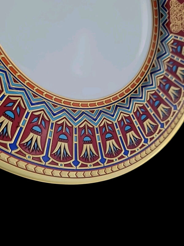 Sultan of Oman Qaboos bin Said Al Said Royal Sevres Dinner Plate Tughra Royalty - Image 4