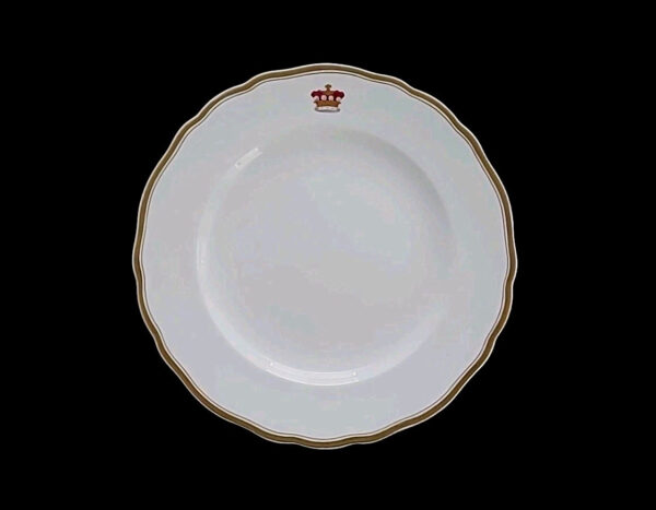 Rare Lord Baron Brougham Royal Dinner Plate Minton China Porcelain Royalty Crown