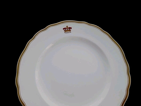 Rare Lord Baron Brougham Royal Dinner Plate Minton China Porcelain Royalty Crown - Image 6