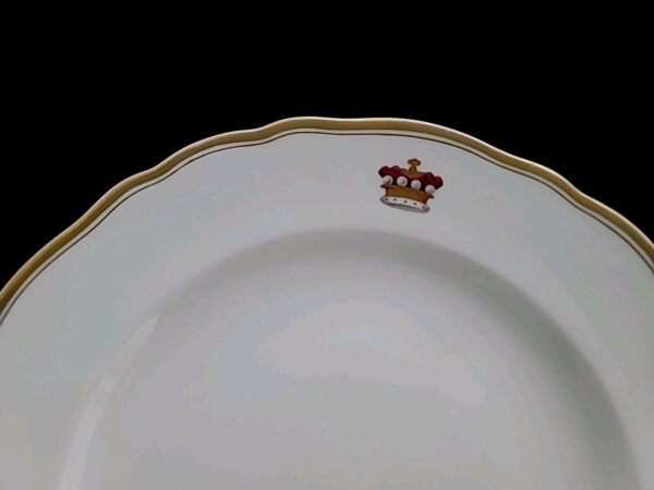 Rare Lord Baron Brougham Royal Dinner Plate Minton China Porcelain Royalty Crown - Image 8