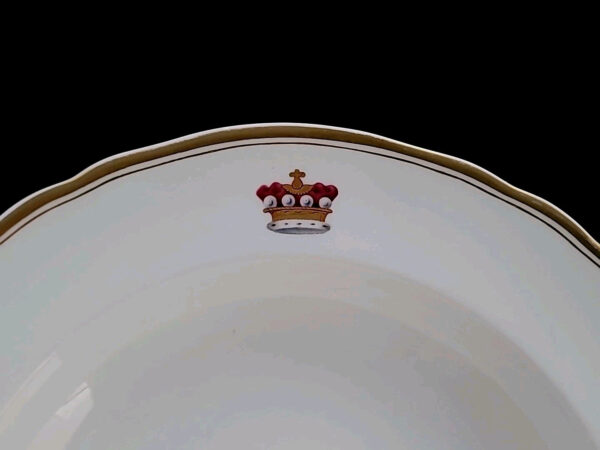 Antique Minton China Porcelain Bowl Lord Baron Brougham British Royalty Crown UK - Image 6