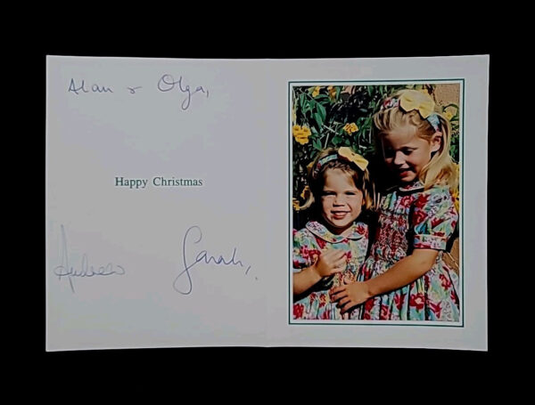 Prince Andrew Signed Sarah Ferguson Duchess of York Royalty Autograph Royal Card - Image 3