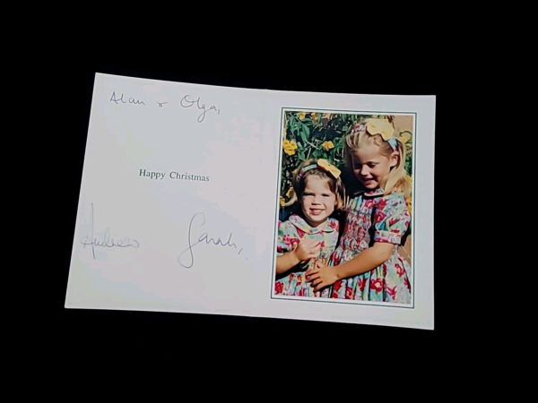 Prince Andrew Signed Sarah Ferguson Duchess of York Royalty Autograph Royal Card - Image 5