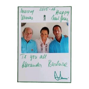 2015 Prince Alexander of Yugoslavia Royal Family Signed Christmas Card Royalty