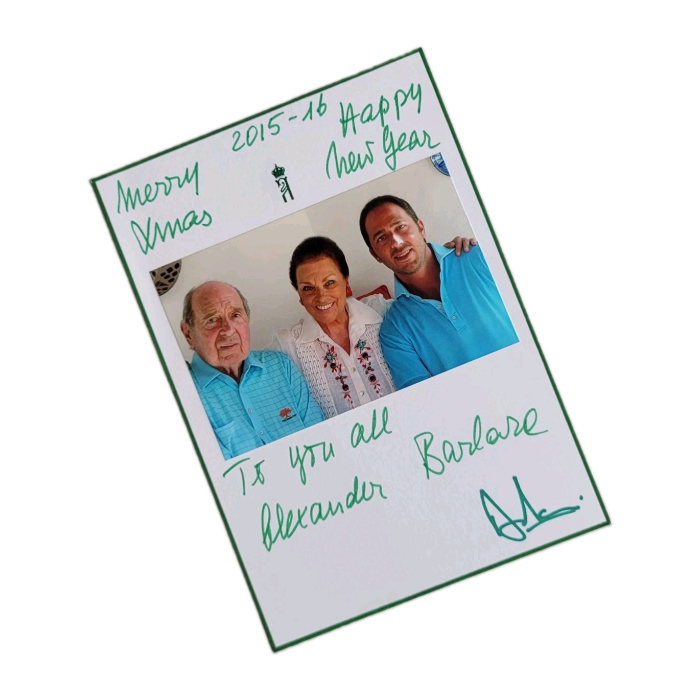 2015 Prince Alexander of Yugoslavia Royal Family Signed Christmas Card Royalty - Image 15