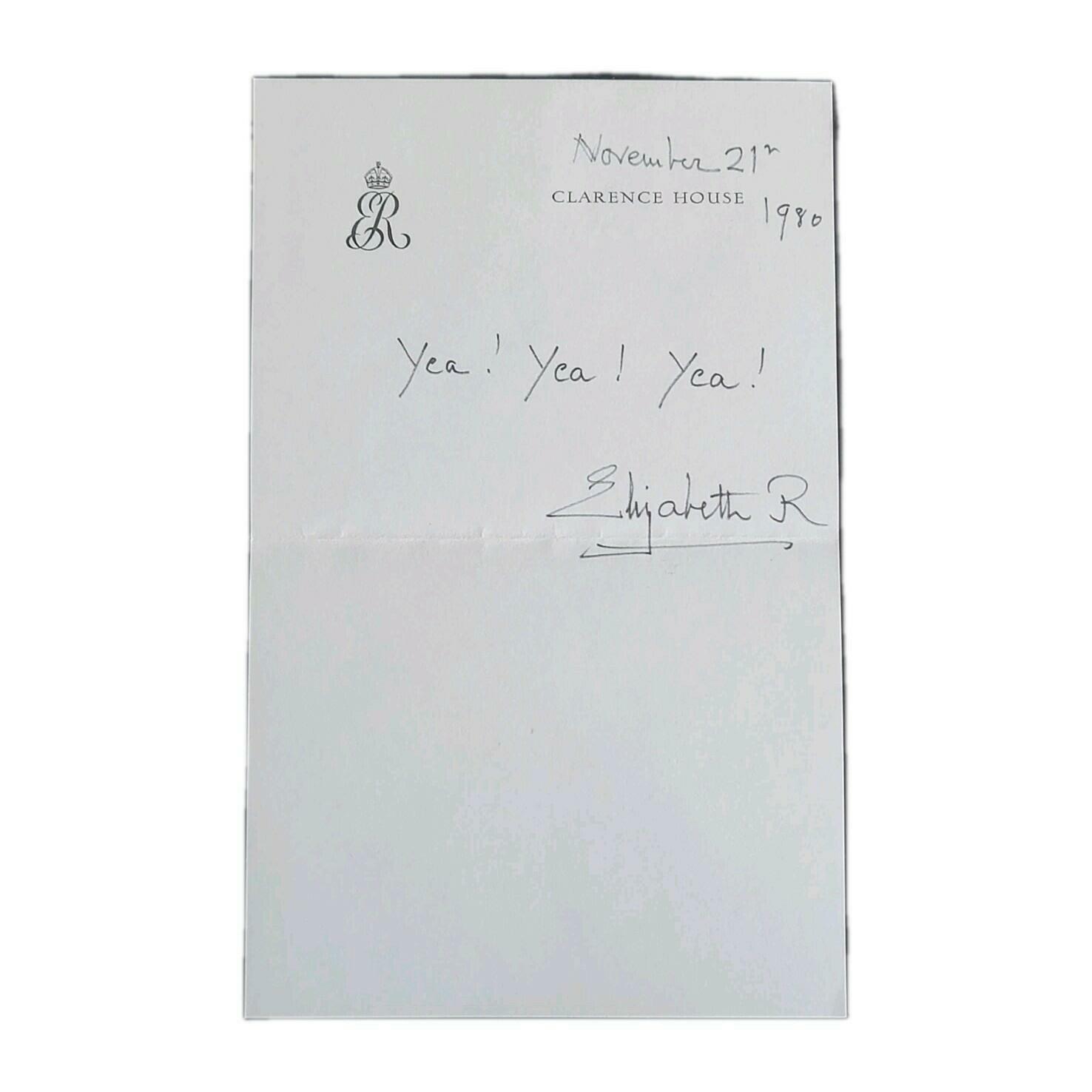 Queen Elizabeth Signed Royal Letter Chancellor Minister Norman St John-Stevas UK - Image 14