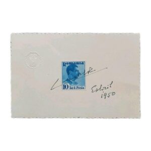 King of Romania Carol II Signed Royal Presentation Postage Stamp Card Royalty RO