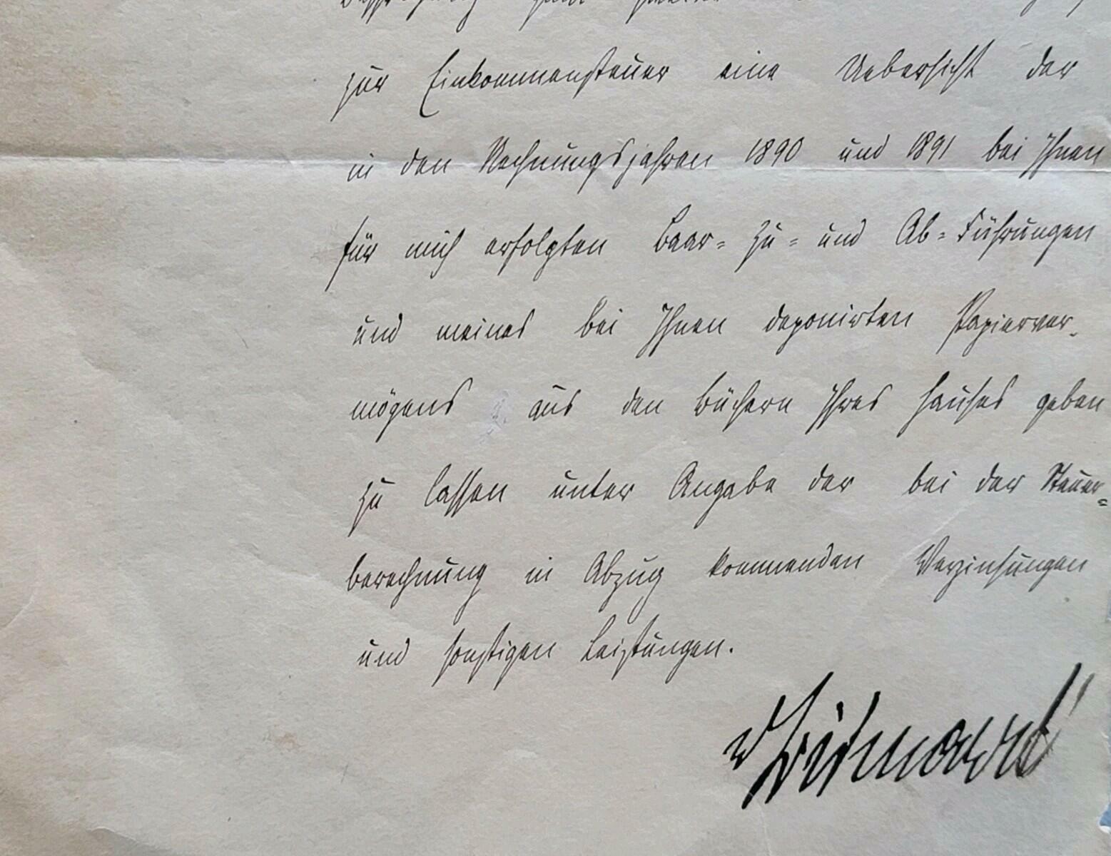 Otto Von Bismarck Signed Handwritten Historical Manuscript Letter Personal Taxes - Image 8
