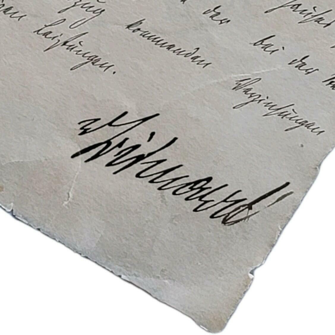 Otto Von Bismarck Signed Handwritten Historical Manuscript Letter Personal Taxes - Image 16