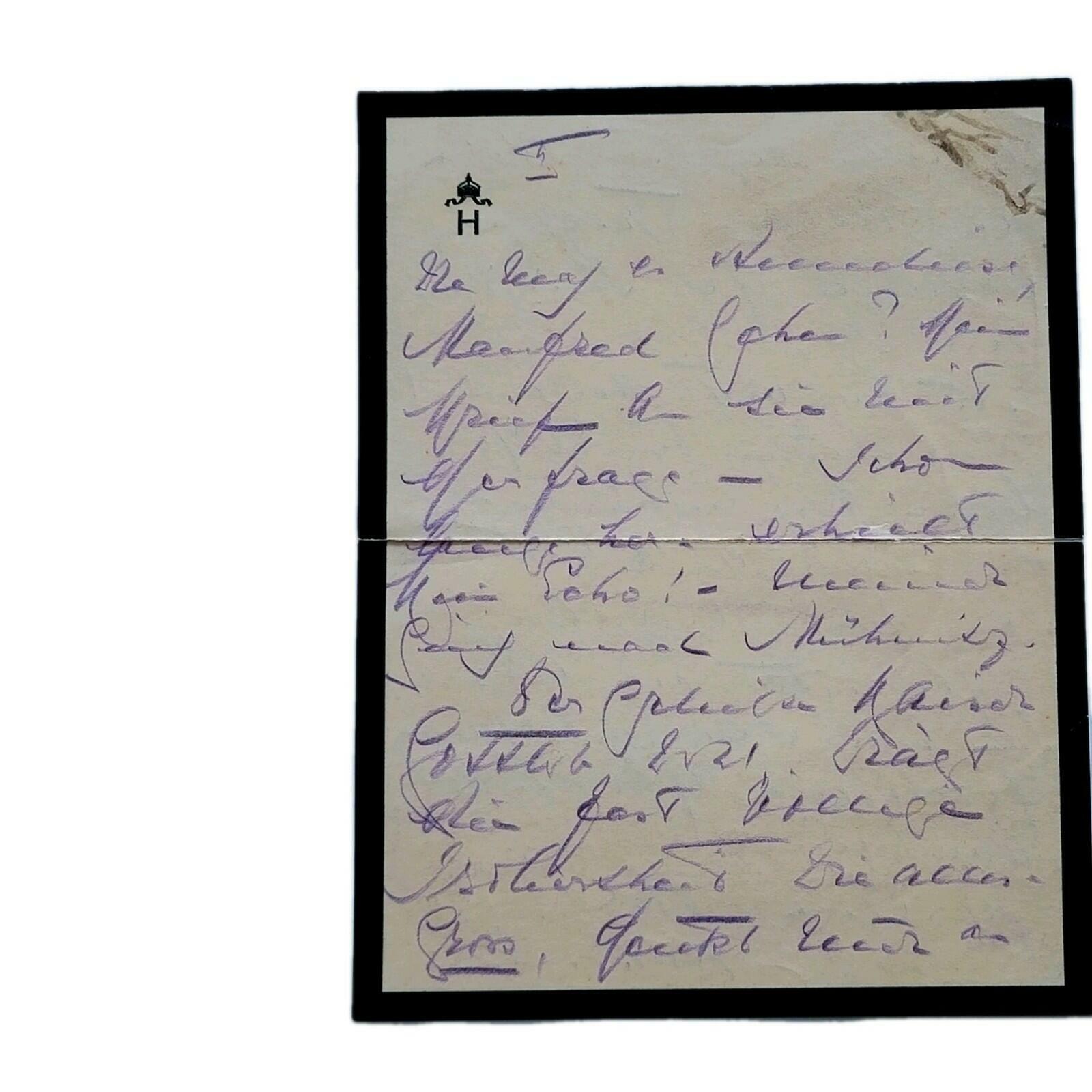 Empress Hermine Signed Royal Letter to Manfred von Richthofen Kaiser Wilhelm II - Image 11