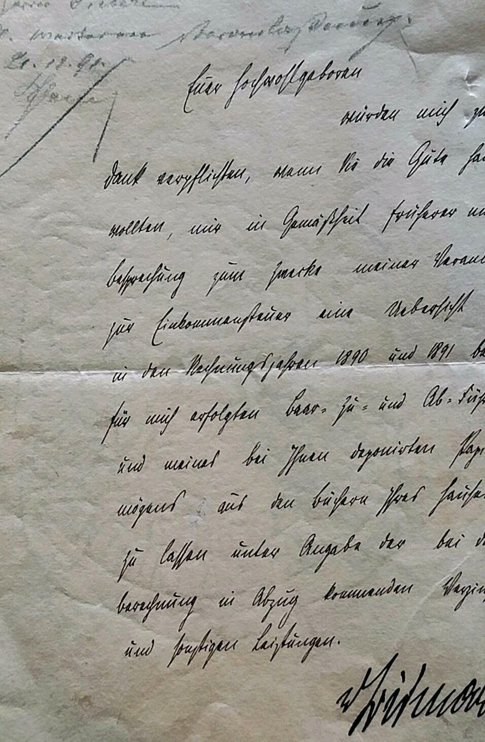 Otto Von Bismarck Signed Handwritten Historical Manuscript Letter Personal Taxes - Image 18