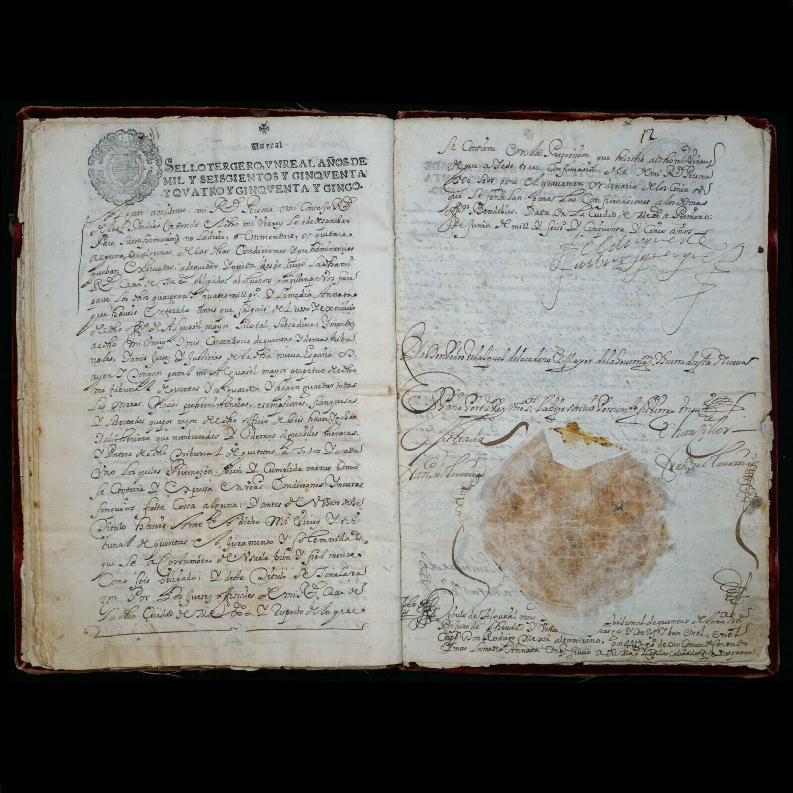 Philip IV Signed New Spain Tribunal de Cuentas Mexico Colonial America Royalty - Image 2