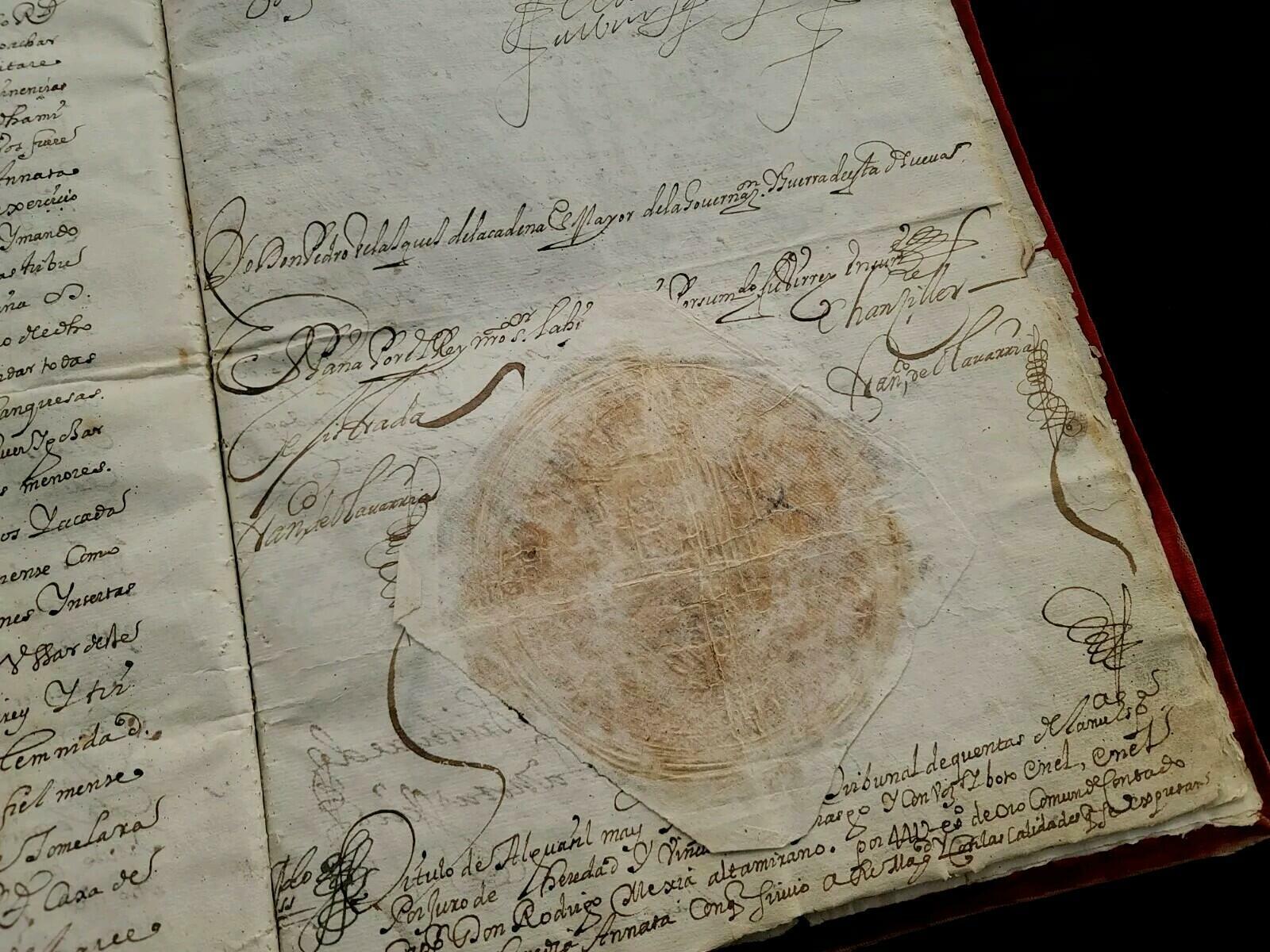 Philip IV Signed New Spain Tribunal de Cuentas Mexico Colonial America Royalty - Image 10