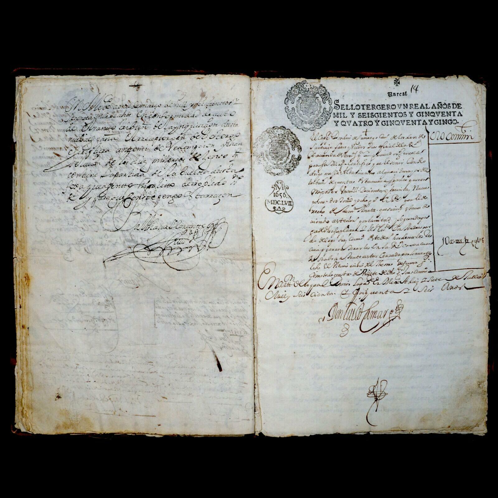 Philip IV Signed New Spain Tribunal de Cuentas Mexico Colonial America Royalty - Image 14