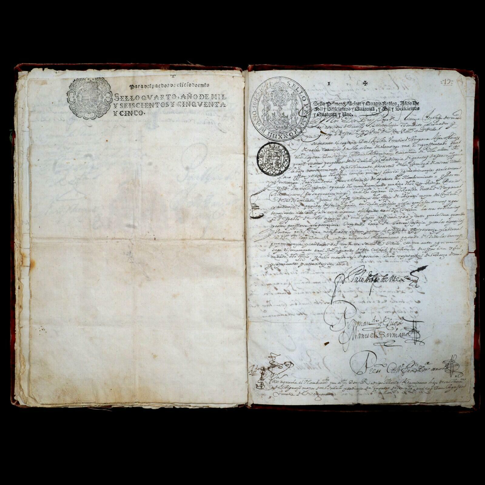 Philip IV Signed New Spain Tribunal de Cuentas Mexico Colonial America Royalty - Image 6