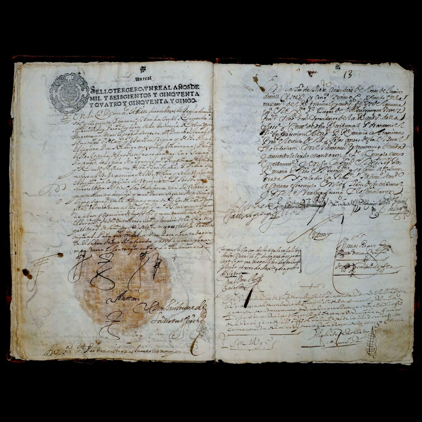 Philip IV Signed New Spain Tribunal de Cuentas Mexico Colonial America Royalty - Image 15